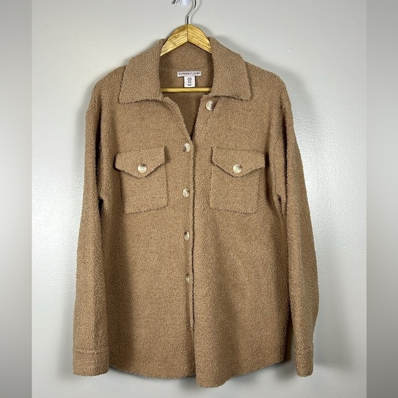 Sincerely Jules for‎ Bandier Cream Aspen Sherpa Shacket EUC - Picture 9 of 11